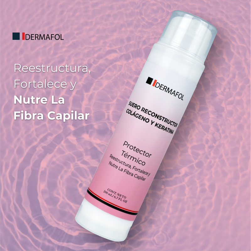 Keratina Colageno Para Cabello Dermafol Tratamiento 2 Pzas.