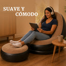 Sillon Inflable Comodo Con Posapies Incluye Bomba Manual