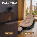 Sillon Inflable Comodo Con Posapies Incluye Bomba Manual
