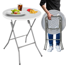 MESA DE CENTRO MINIMALISTA ECOMLAB LATERAL PLEGABLE HP-60Y REDONDA