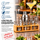 Juego De Coctelera Shaker Bartender Mixologia Set 24 Piezas