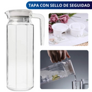 JARRA DE VIDRIO CON TAPA ECOMLAB IDEAL PARA AGUA O BEBIDAS