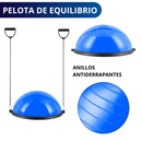 PELOTA PILATES EQUILIBRIO ECOMLAB TIPO BOSU CON LIGAS RESISTENCIA
