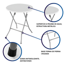 MESA DE CENTRO MINIMALISTA ECOMLAB LATERAL PLEGABLE HP-60Y REDONDA