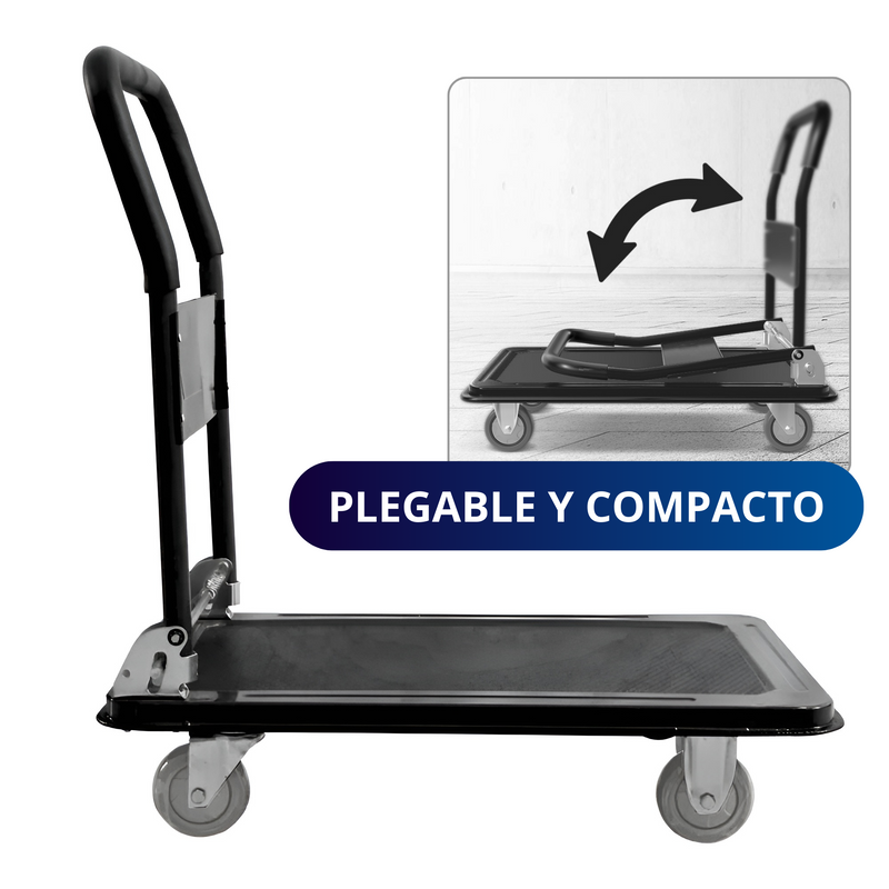 CARRO DE CARGA PLEGABLE ECOMLAB PLATAFORMA DIABLITO PATIN