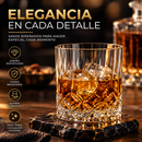 VASOS DE VIDRIO WHISKEY ECOMLAB OLD FASHION JUEGO DE 6 Pcs