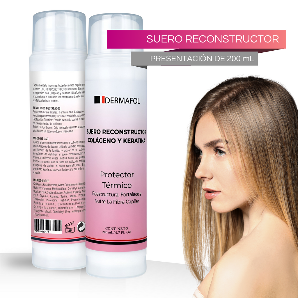 Keratina Colageno Para Cabello Dermafol Tratamiento Capilar