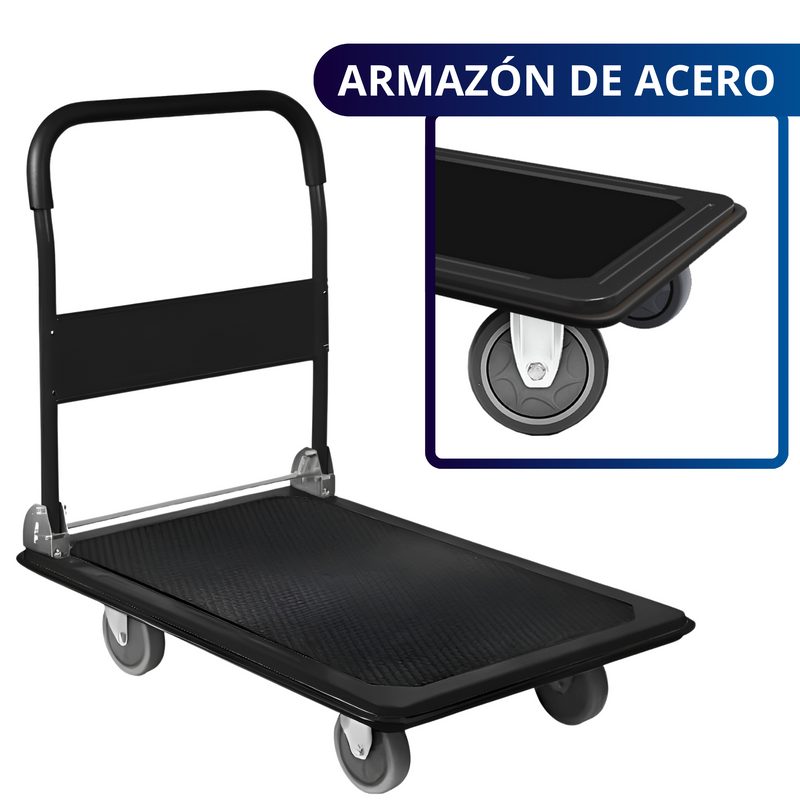 CARRO DE CARGA PLEGABLE ECOMLAB PLATAFORMA DIABLITO PATIN