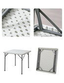 Mesa De Plastico Cuadrada Plegable Ecomlab Hp-84f Jardín