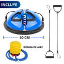 PELOTA PILATES EQUILIBRIO ECOMLAB TIPO BOSU CON LIGAS RESISTENCIA