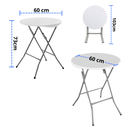 MESA DE CENTRO MINIMALISTA ECOMLAB LATERAL PLEGABLE HP-60Y REDONDA