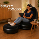 Sillon Inflable Comodo Con Posapies Incluye Bomba Manual