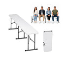 Banca Plegable de Plástico de 180 cm Tipo Portafolio, Ecomlab Resistente y Fácil de Transportar HP-180CD