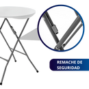 MESA DE CENTRO MINIMALISTA ECOMLAB LATERAL PLEGABLE HP-60Y REDONDA