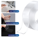 CINTA DOBLE CARA ADHESIVA ECOMLAB TRANSPARENTE NANO TAPE 3/5 METROS