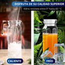 JARRA DE VIDRIO CON TAPA ECOMLAB IDEAL PARA AGUA O BEBIDAS