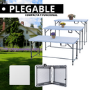 MESA PLEGABLE DE PLASTICO ECOMLAB 3 NIVELES PORTAFOLIO 120CM