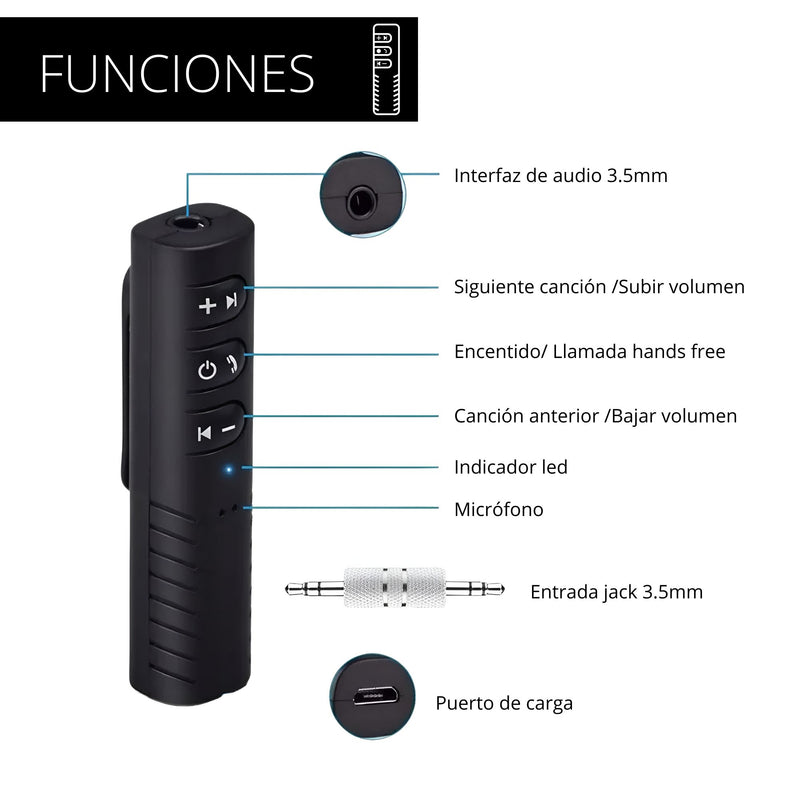 RECEPTOR BLUETOOTH ADAPTADOR ECOMLAB BLUETOOTH AUXILIAR 4.1