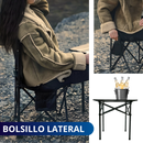 MESA PLEGABLE CAMPING CON 4 SILLAS ECOMLAB JARDIN PORTÁTIL