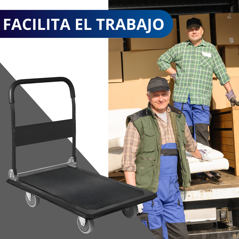 CARRO DE CARGA PLEGABLE ECOMLAB PLATAFORMA DIABLITO PATIN