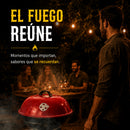 Asador De Carbon Circular Con Ruedas  Portatil
