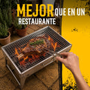 Asador Plegable Para Carbon Portatil Acero Inoxidable