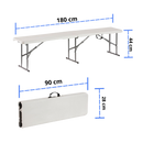 BANCA PLEGABLE DE PLÁSTICO ECOMLAB PORTAFOLIO 180CM HP-180CD