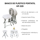 BANCO DE PLASTICO PLEGABLE ECOMLAB BLANCO PORTATIL HP-32D INDIVIDUAL/KIT