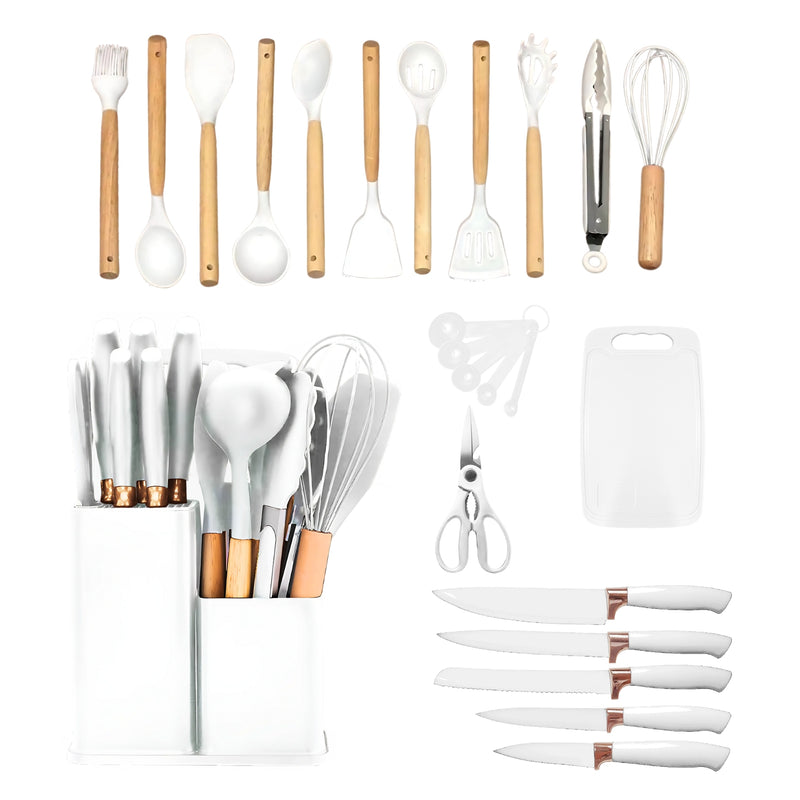 Cucharas de Silicona Utensilios de Cocina Ecomlab Set 25 Pcs
