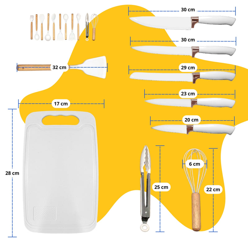 Cucharas de Silicona Utensilios de Cocina Ecomlab Set 25 Pcs