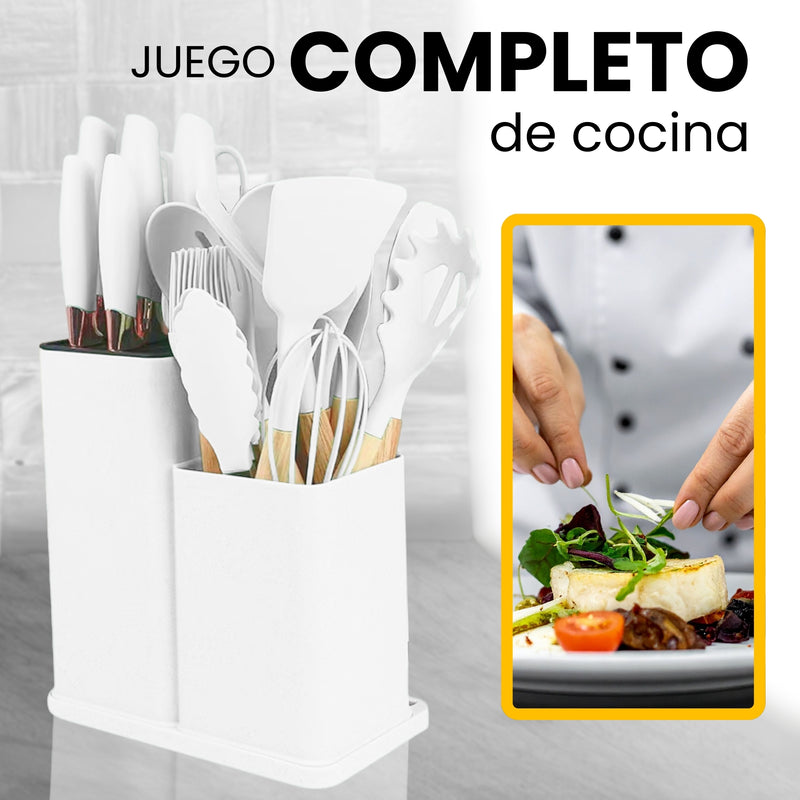 Cucharas de Silicona Utensilios de Cocina Ecomlab Set 25 Pcs