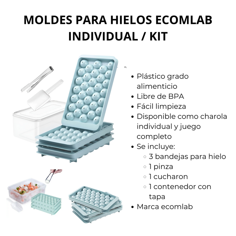 MOLDES PARA HIELOS ECOMLAB INDIVIDUAL / KIT