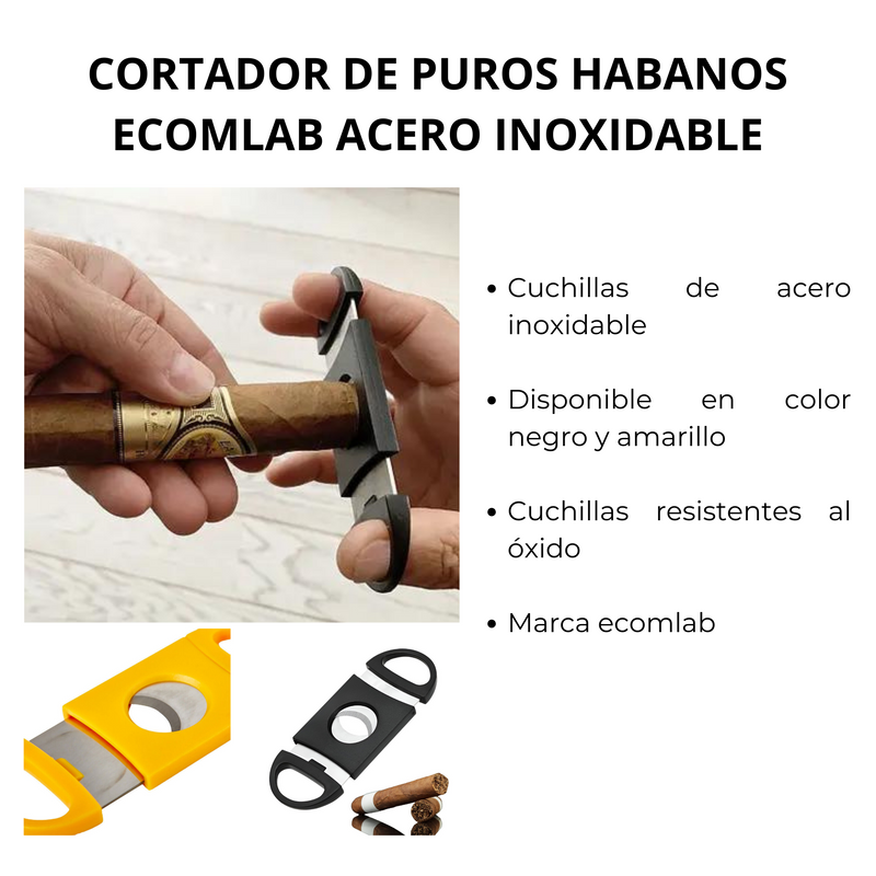 CORTADOR DE PUROS HABANOS ECOMLAB CORTAPURO ACERO INOXIDABLE