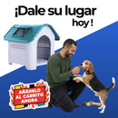 Casa para Perro Raza Mediana con Puerta y Baño Desmontable