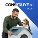 Casa para Perro Raza Mediana con Puerta y Baño Desmontable