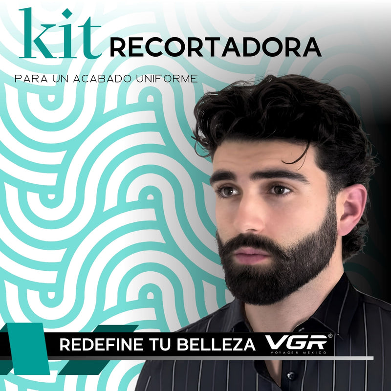 Maquina Para Cortar Cabello Pelo Combo VGR Clipper, Trimmer