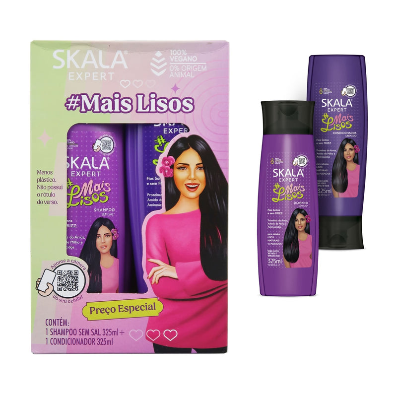 Shampoo y Acondicionar Skala Kit Mais Lisos Cabello Lacio