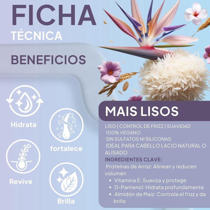 Shampoo y Acondicionar Skala Kit Mais Lisos Cabello Lacio