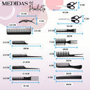 Peines Barberia Flat Top Kit Ecomlab Profesional Con Tijeras