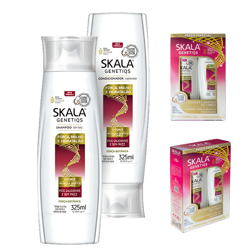 Shampoo y Acondicionar Fuerza Brillo Hidratacion Capilar