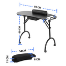 MESA PARA UÑAS MANICURE ECOMLAB PORTATIL PLEGABLE ESTÉTICA