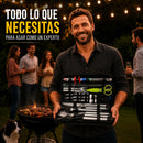 Juego De Utensilios Para Parrilla De Acero Inoxidable 34 Pcs