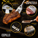 Juego De Utensilios Para Parrilla De Acero Inoxidable 34 Pcs