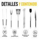 Juego De Utensilios para Parrilla De Acero Inoxidable 9 Pcs