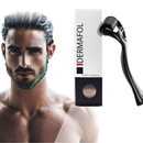 Rodillo Facial Profesional Masajeador de Titanio Negro- Rodillo con Estuche Portátil Relajación Facial y Capilar -  Dermafol - INCLUYE ESTUCHE