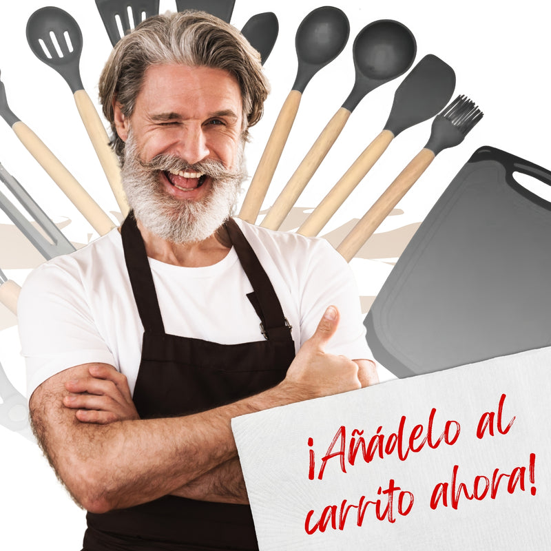 Cucharas de Silicona Utensilios de Cocina Ecomlab Set 25 Pcs