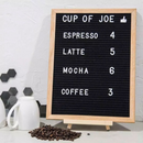 PIZARRON NEGRO RESTAURANTE ECOMLAB LETRAS INTERCAMBIABLES