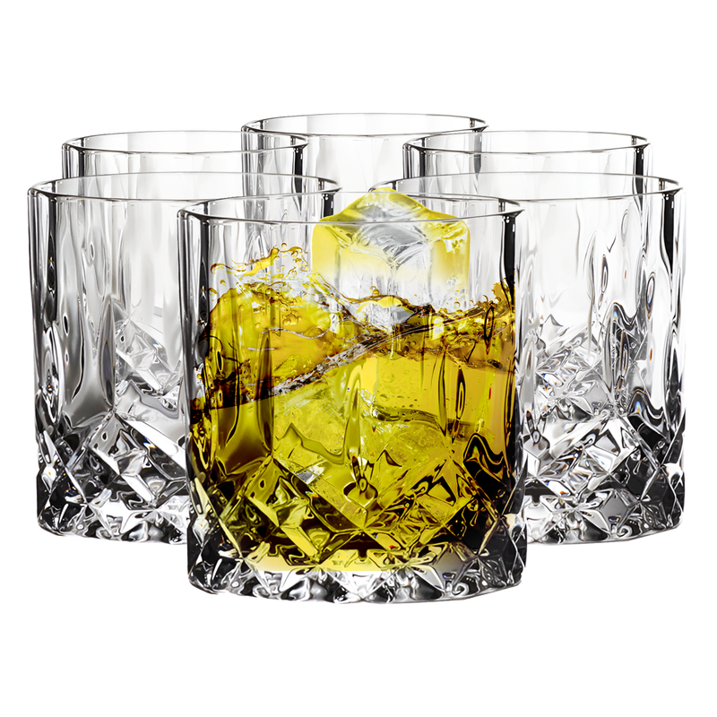 VASOS DE VIDRIO WHISKEY ECOMLAB OLD FASHION JUEGO DE 6 Pcs