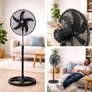 Ventilador de Pedestal 2 Piezas Potente 3 Velocidades 18 Pulgadas Paquete Ecomlab