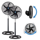 Ventilador de Pedestal 2 Piezas Potente 3 Velocidades 18 Pulgadas Paquete Ecomlab